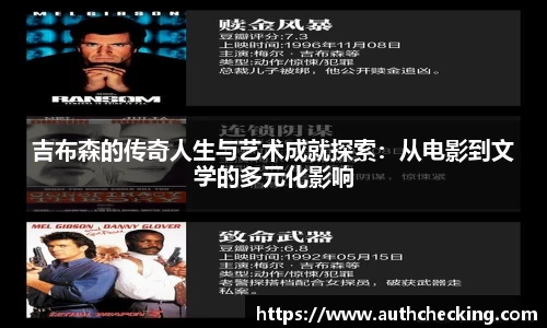 吉布森的传奇人生与艺术成就探索：从电影到文学的多元化影响