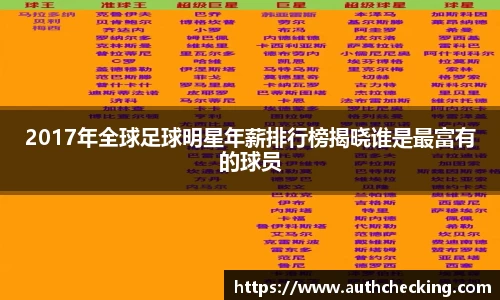 2017年全球足球明星年薪排行榜揭晓谁是最富有的球员